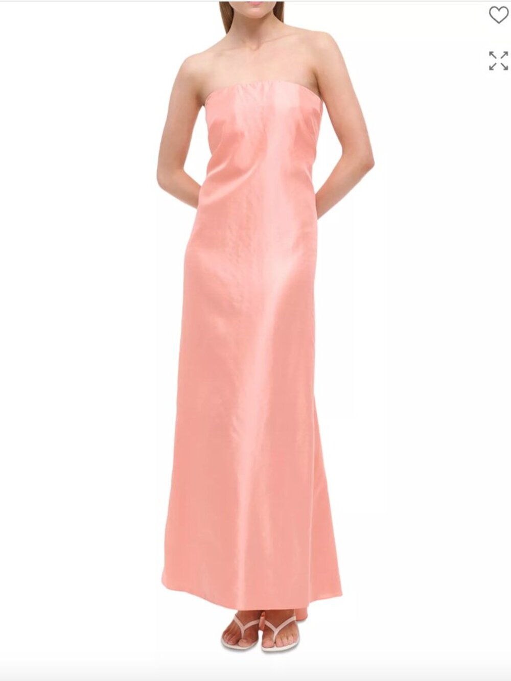 Staud Tullio Strapless Silk Gown Maxi Dress Carnation NWT